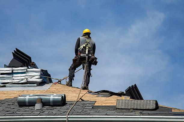 Professional Gutter Installation technician working in Angie, LA